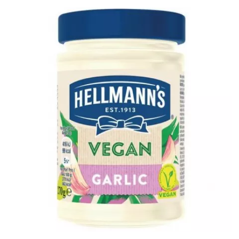 Hellmann's μαγιονέζα vegan με σκόρδο 270gr
