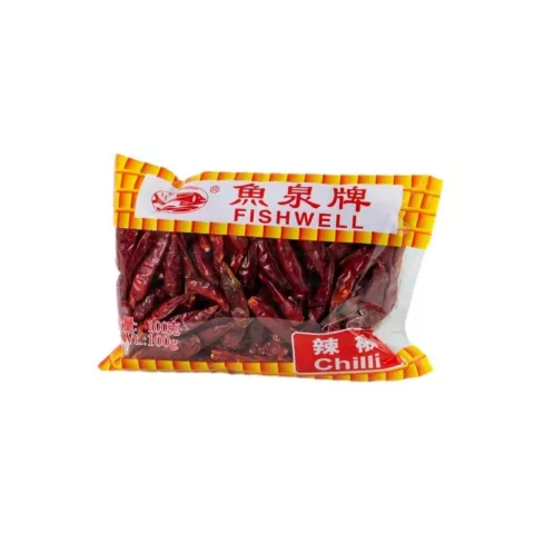 Πιπεράκι κόκκινο καυτερό 5cm (dried chilli) Fishwell 50x100gr