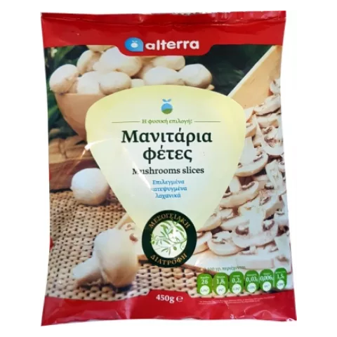 Μανιτάρια φέτες IQF 450gr