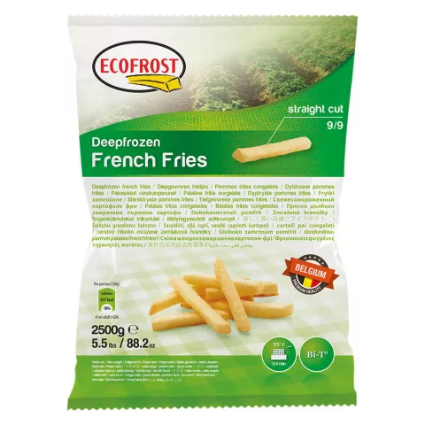 Ecofrost ecocrunch προτηγανισμένες πατάτες 9X9 2.5kg