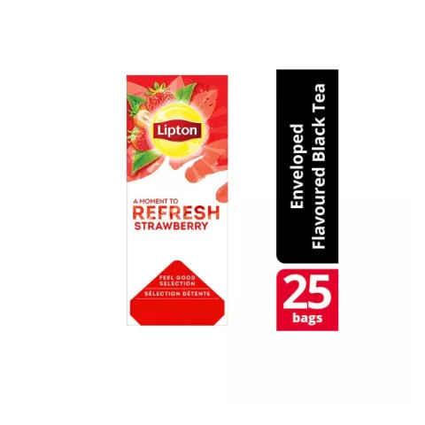 Lipton μαύρο τσάι φράουλα (25χ1.6gr)