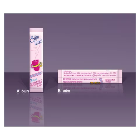 Ζαχαρίνη slim line stick 1000x0.8gr