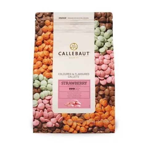 Σοκολάτα φράουλα 30% callets Barry Callebaut 2.5kg