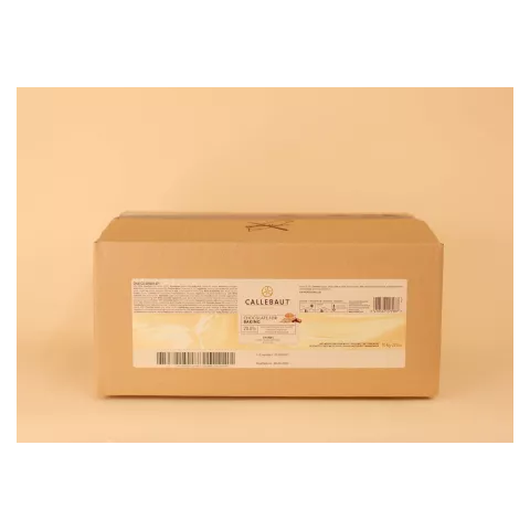 Σοκολάτα ψησίματος λευκή 20% 8x8x6mm chunks Barry Callebaut 10kg