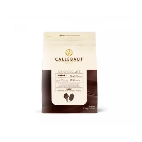 Σοκολάτα κουβερτούρα ice μαύρη 56.4% callets Barry Callebaut 2.5kg