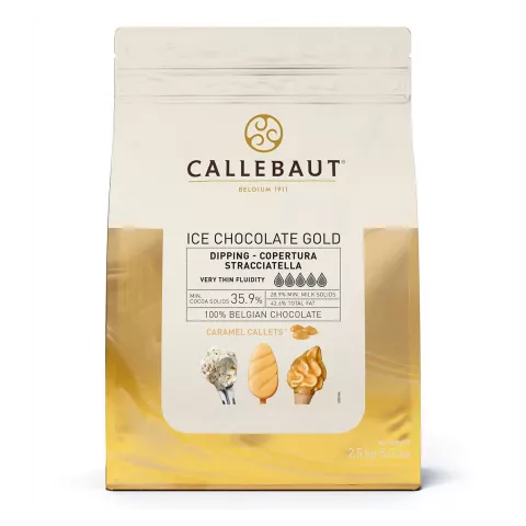 Σοκολάτα ice λευκή με καραμέλα gold 35.9% callets Barry Callebaut 2.5kg