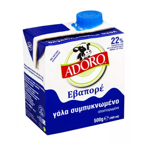 Γάλα εβαπορέ Adoro 500gr