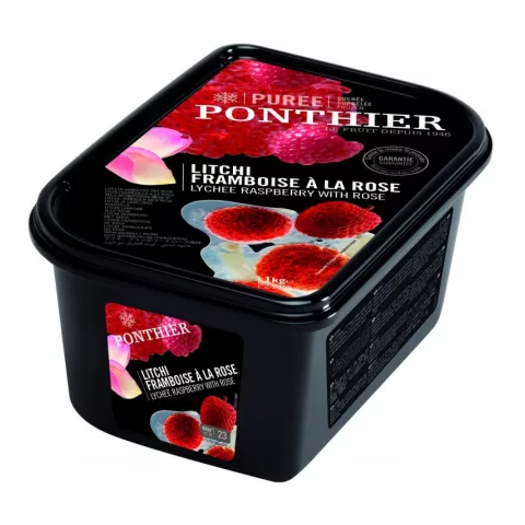 Πουρές lychee raspberry with rose Ponthier 1kg