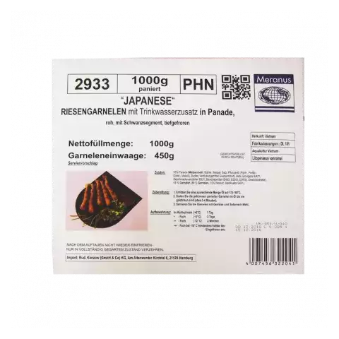 Shrimp torpedo (ebi fry) breaded with panko 31/35 1kg