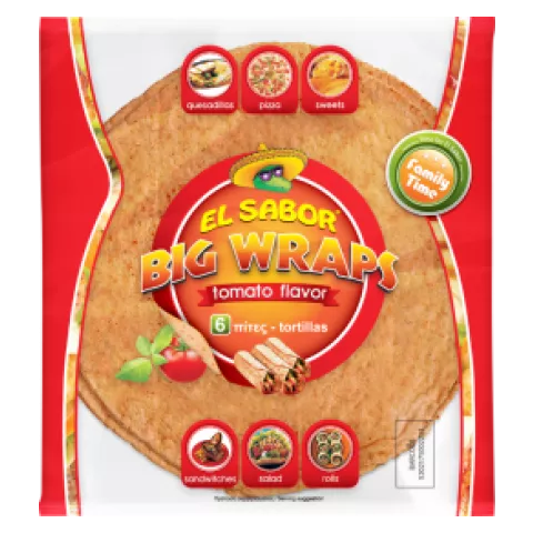 Tortilla El Sabor tomato flavor 30cm 18pcs