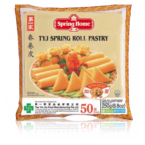 Spring roll wrappers with egg 125mm (50shts) 250gr