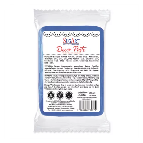 Decor paste ζαχαρόπαστα μπλε 1kg
