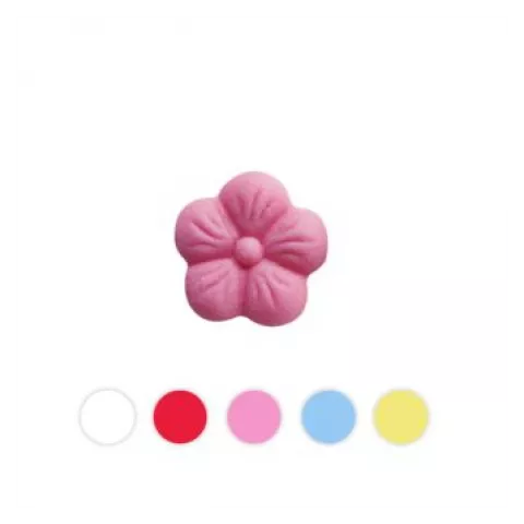 Soft λουλούδια 2cm λευκά (1πακ x 90τεμ)