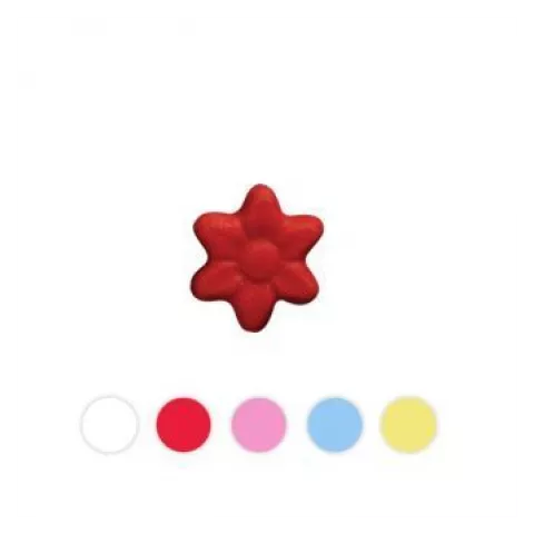 Soft mini λουλούδια αστεράκια 1,7cm κόκκινα (1πακ x 140τεμ)