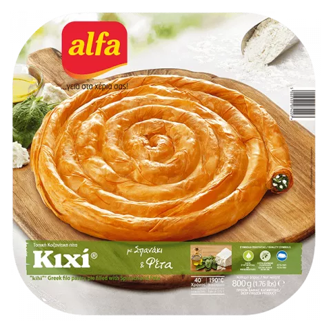 Κιχι ταψί σπανάκι τυρί Alfa 800gr