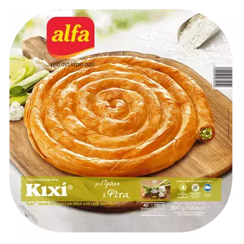Κιχι ταψί πράσο τυρί Alfa 800gr