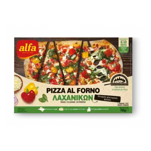 Πίτσα al forno λαχανικά Alfa 700gr