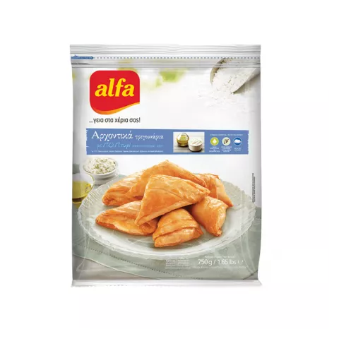 Αρχοντικά τριγωνάρια με ποπ τυρί ανεβατό Alfa 750gr