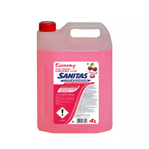 Υγρό γενικού καθαρισμού κεράσι Sanitas 4lt