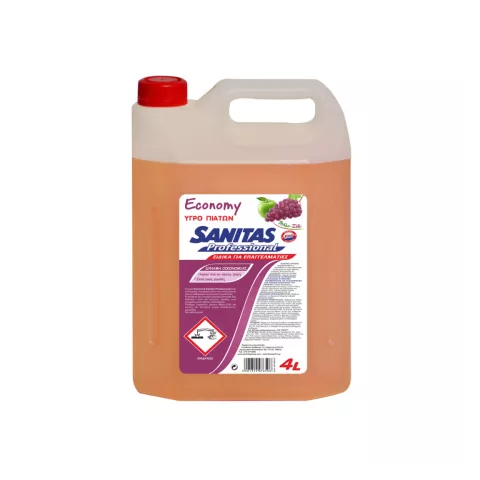 Υγρό πιάτων μήλο - ξύδι Sanitas 4lt