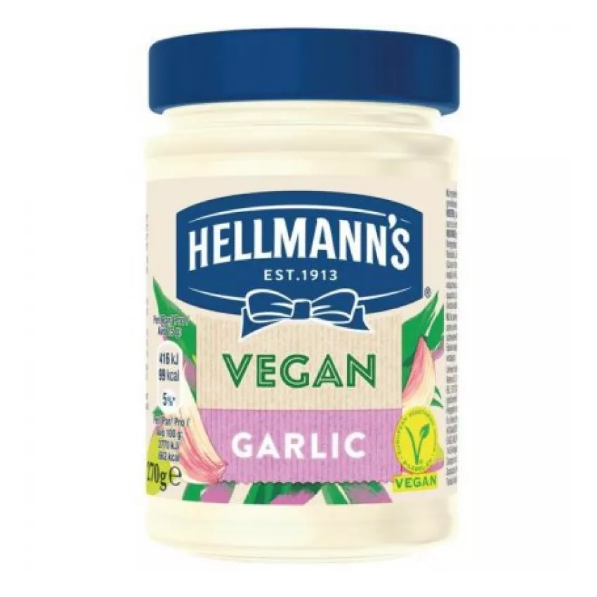 Hellmann's μαγιονέζα vegan με σκόρδο 270gr Hellmann's μαγιονέζα vegan με σκόρδο 270gr