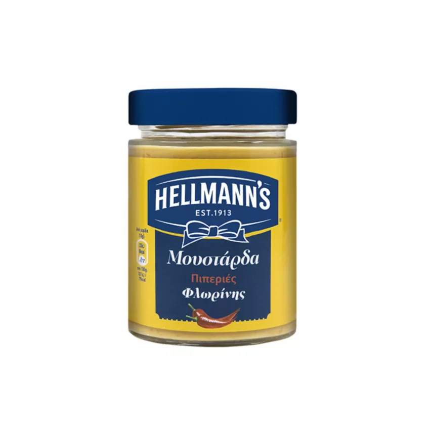 Hellmann's μουστάρδα πιπεριά φλωρίνης 300gr Hellmann's μουστάρδα πιπεριά φλωρίνης 300gr