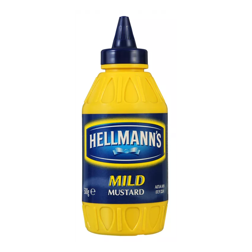 Hellmann's απαλή μουστάρδα φιάλη 500gr Hellmann's απαλή μουστάρδα φιάλη 500gr