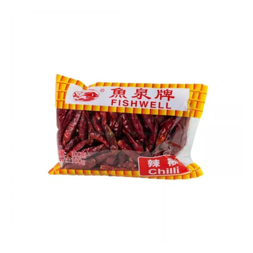 Πιπεράκι κόκκινο καυτερό 5cm (dried chilli) Fishwell 50x100gr Πιπεράκι κόκκινο καυτερό 5cm (dried chilli) Fishwell 50x100gr