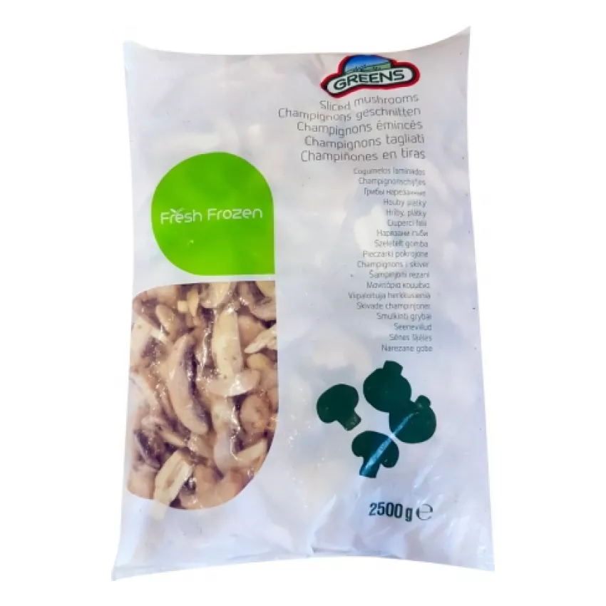 Μανιτάρια φέτες IQF 2.5kg Μανιτάρια φέτες IQF 2.5kg