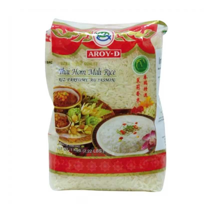 Jasmine thai hom mali rice Aroy-D 1kg Jasmine thai hom mali rice Aroy-D 1kg