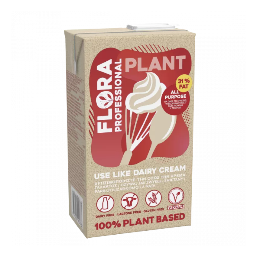 Vegan φυτική κρέμα για όλες χρήσεις 31% Flora 1lt Vegan φυτική κρέμα για όλες χρήσεις 31% Flora 1lt