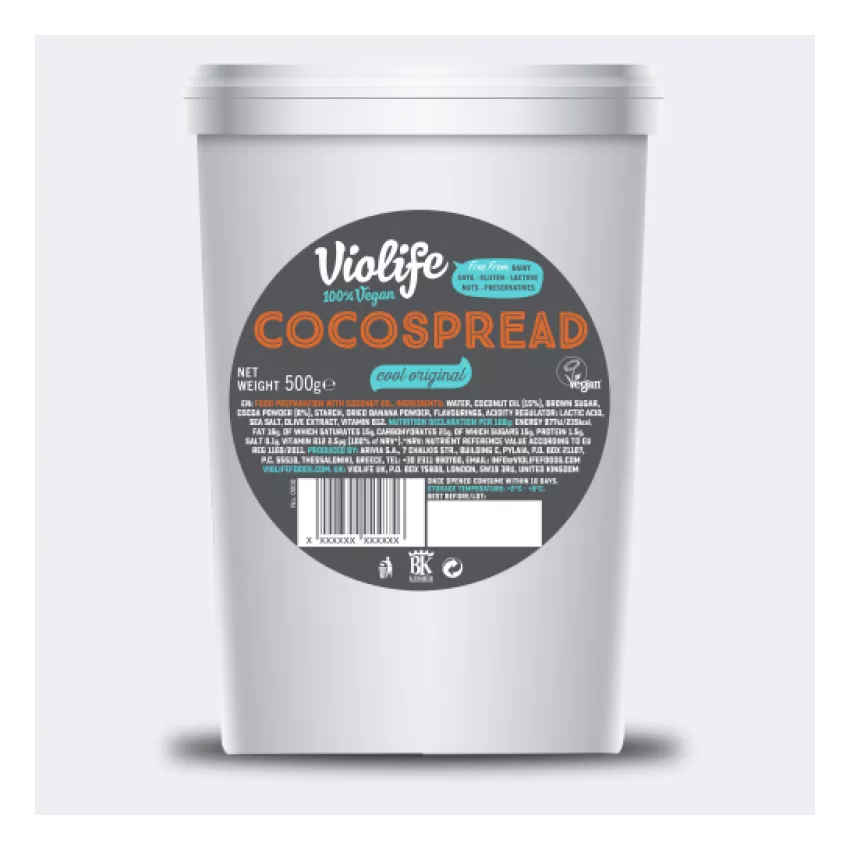 Vegan creamy cocospread Violife 500gr Vegan creamy cocospread Violife 500gr