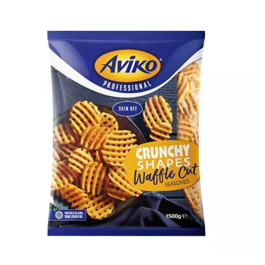 Aviko προτηγανισμένες πατάτες waffle cut 1.5kg Aviko προτηγανισμένες πατάτες waffle cut 1.5kg