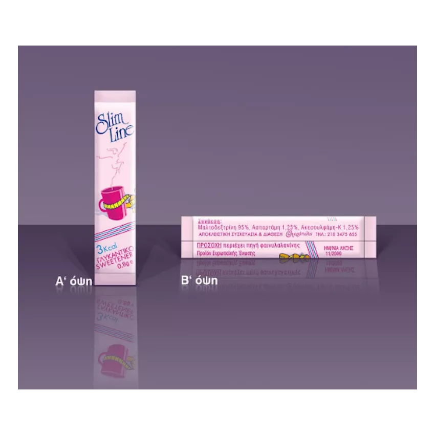 Ζαχαρίνη slim line stick 1000x0.8gr Ζαχαρίνη slim line stick 1000x0.8gr