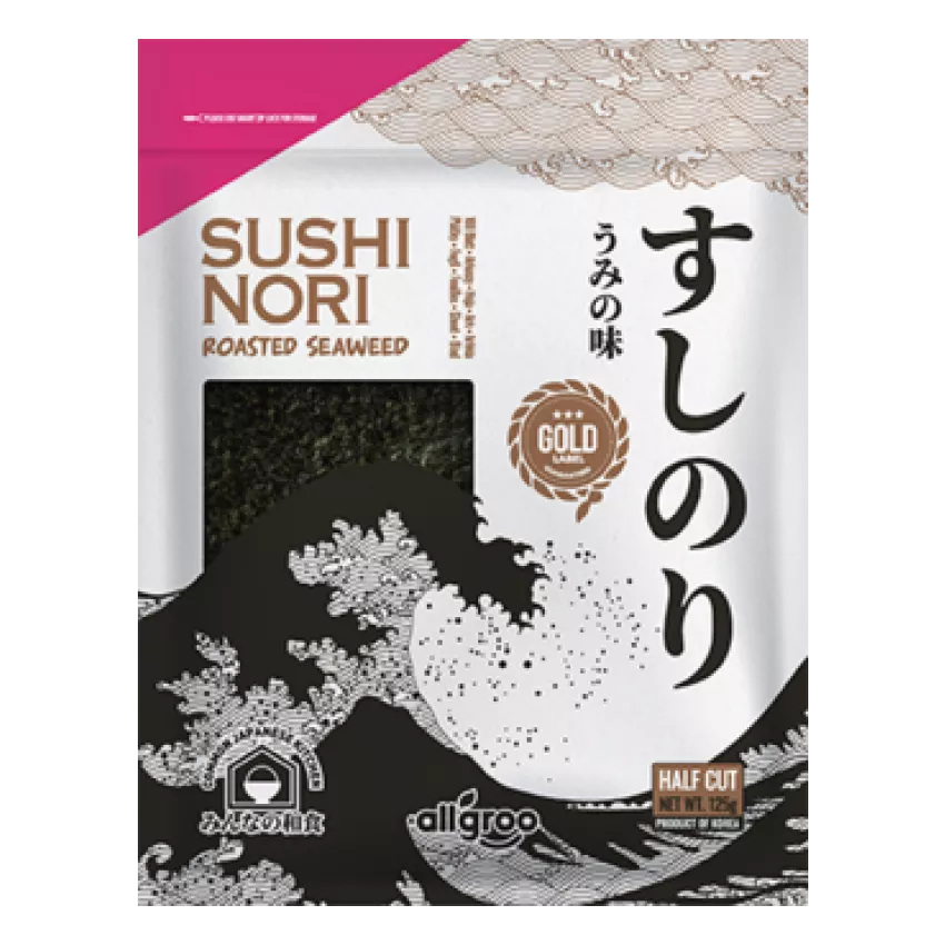 Sushi nori gold half cut Allgroo 125gr Sushi nori gold half cut Allgroo 125gr