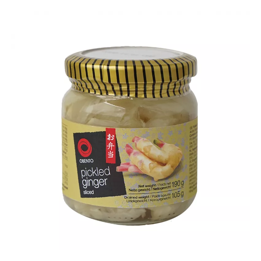 Pickled ginger sliced Obento 190gr Pickled ginger sliced Obento 190gr