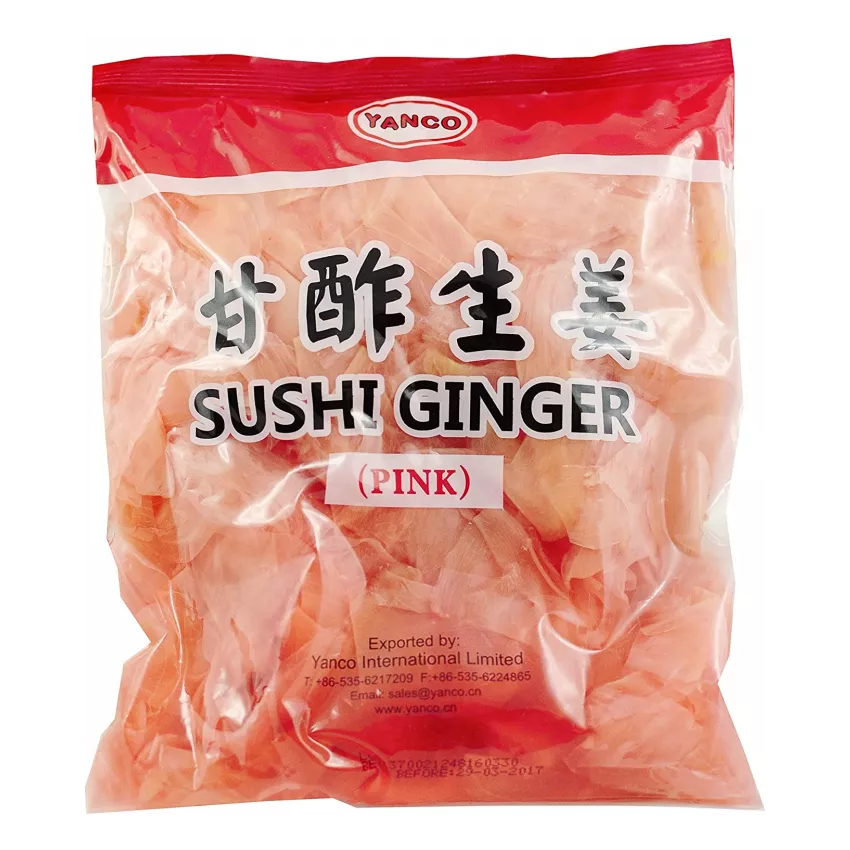 Pickled ginger sliced pink Yanco 1.5kg Pickled ginger sliced pink Yanco 1.5kg