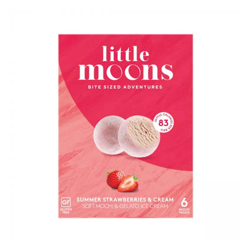 Mochi ice strawberries & cream Little Moons 192gr Mochi ice strawberries & cream Little Moons 192gr