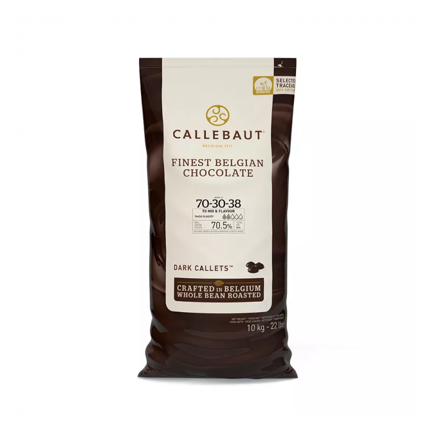 Σοκολάτα κουβερτούρα μαύρη 70.5% callets Barry Callebaut 10kg Σοκολάτα κουβερτούρα μαύρη 70.5% callets Barry Callebaut 10kg