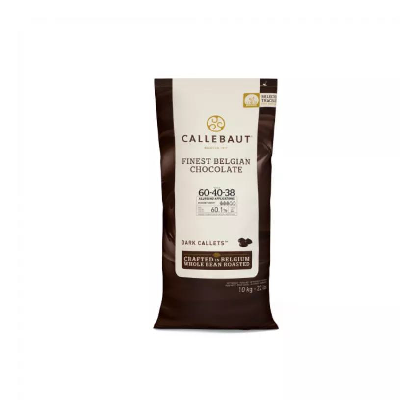 Σοκολάτα κουβερτούρα μαύρη 60.1% callets Barry Callebaut 10kg Σοκολάτα κουβερτούρα μαύρη 60.1% callets Barry Callebaut 10kg