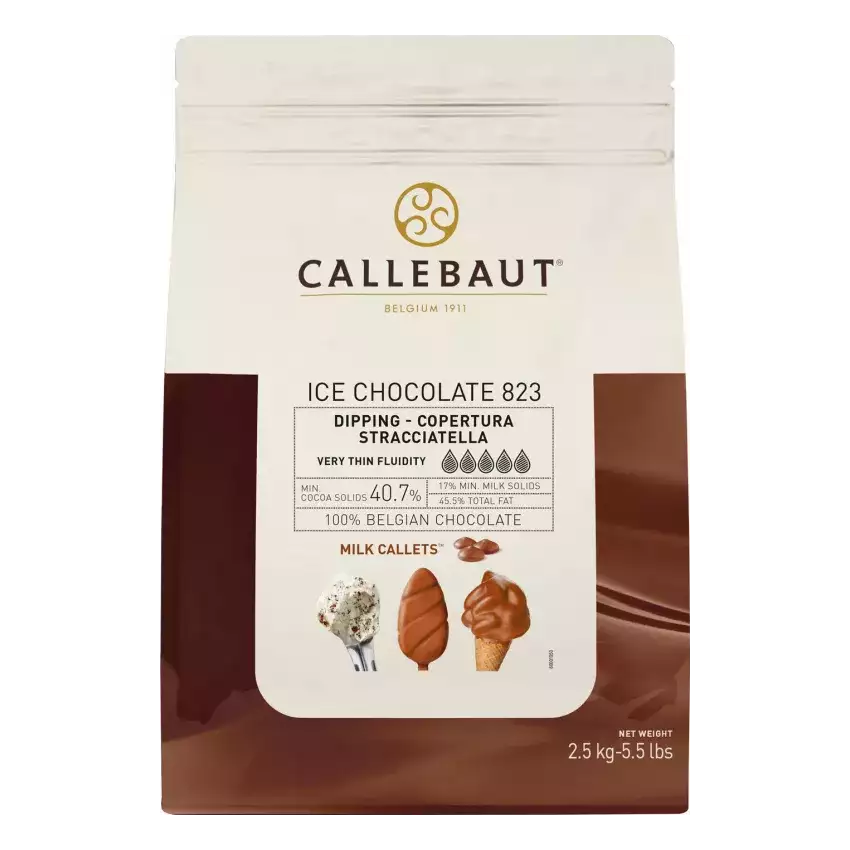 Σοκολάτα κουβερτούρα ice γάλακτος 40.7% callets Barry Callebaut 2.5kg Σοκολάτα κουβερτούρα ice γάλακτος 40.7% callets Barry Callebaut 2.5kg