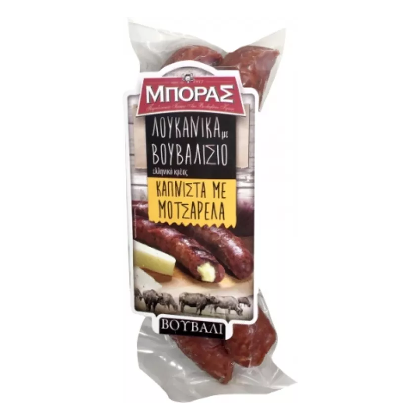 Λουκάνικο βουβαλίσιο καπνιστό με τυρί Μπόρας 40x250gr Λουκάνικο βουβαλίσιο καπνιστό με τυρί Μπόρας 40x250gr