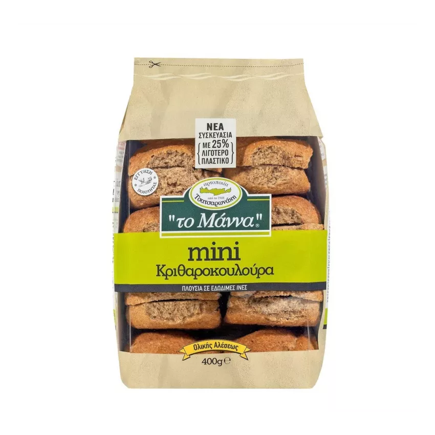 Κριθαροκούλουρα μίνι "Το Μάννα" 400g Κριθαροκούλουρα μίνι "Το Μάννα" 400g