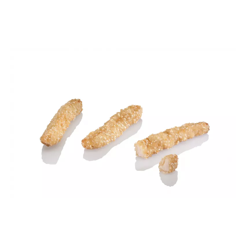 Στικ κοτόπουλου πανέ με σουσάμι Stohos 1x4kg Στικ κοτόπουλου πανέ με σουσάμι Stohos 1x4kg