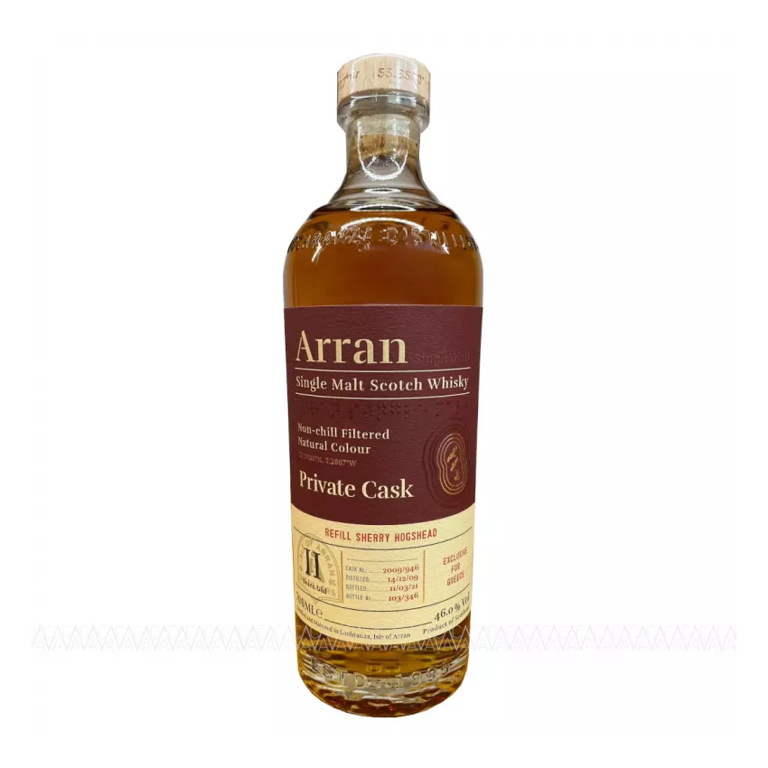 Arran malt 11y private cask (Greece) 70cl 46% Arran malt 11y private cask (Greece) 70cl 46%