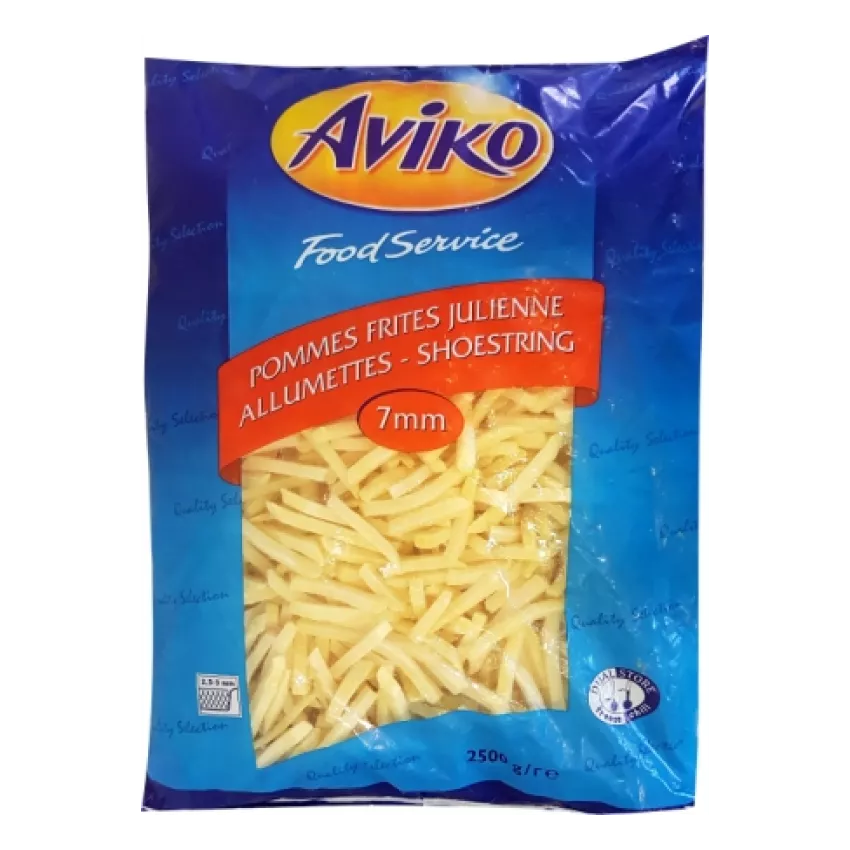 Aviko προτηγανισμένες πατάτες 7x7 julienne allumettes 2.5kg Aviko προτηγανισμένες πατάτες 7x7 julienne allumettes 2.5kg