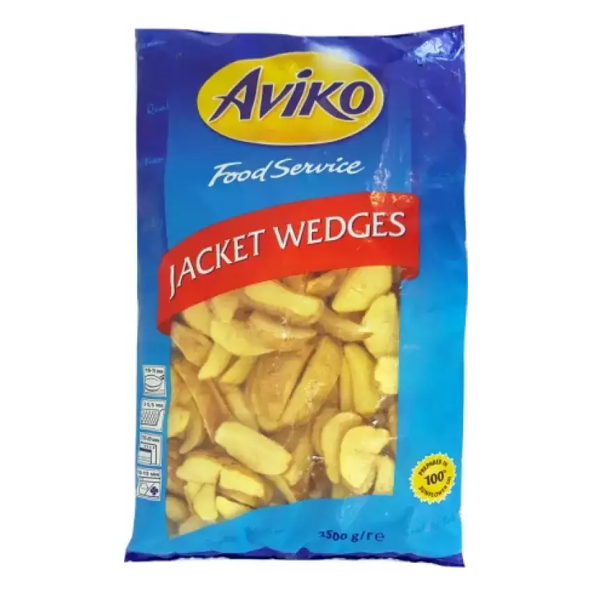 Aviko προτηγανισμένες πατάτες jacket wedges 2.5kg Aviko προτηγανισμένες πατάτες jacket wedges 2.5kg