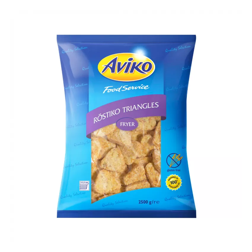Aviko προτηγανισμένες πατάτες rostico's (hashbrown) 2.5kg Aviko προτηγανισμένες πατάτες rostico's (hashbrown) 2.5kg