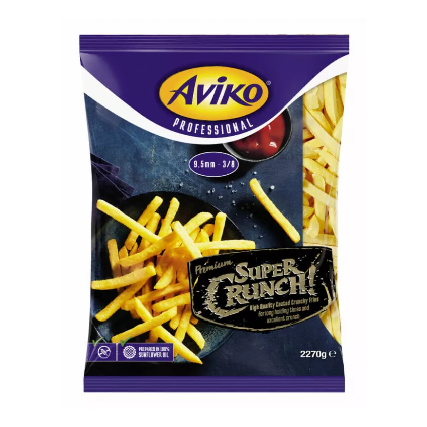 Aviko προτηγανισμένες πατάτες super crunch 9.5x9.5 2.5kg Aviko προτηγανισμένες πατάτες super crunch 9.5x9.5 2.5kg