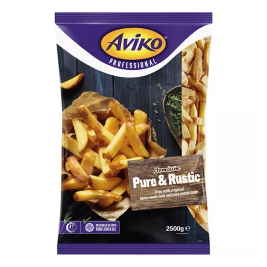 Aviko προτηγανισμένες πατάτες pure & rustic 2.5kg Aviko προτηγανισμένες πατάτες pure & rustic 2.5kg